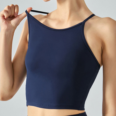 Popular Design Women's Sports Top Thin Shoulder Belt Breathable Fitness Bra