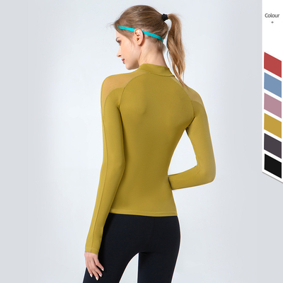 Women's Equestrian Base Layer Long Sleeve Thumb Hole Horse Riding Shirts Mesh Tops