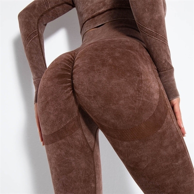 kualitas Dicuci Gym Scrunch Butt Legging Celana Gym Latihan Booty Besar Mulus pabrik